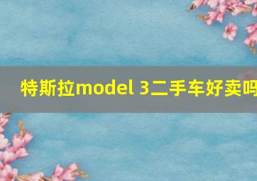 特斯拉model 3二手车好卖吗